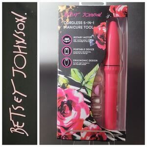 Betsey Johnson Cordless 5 In 1 Portable Manicure Tool Buffing Emery‎ Shaping NIB